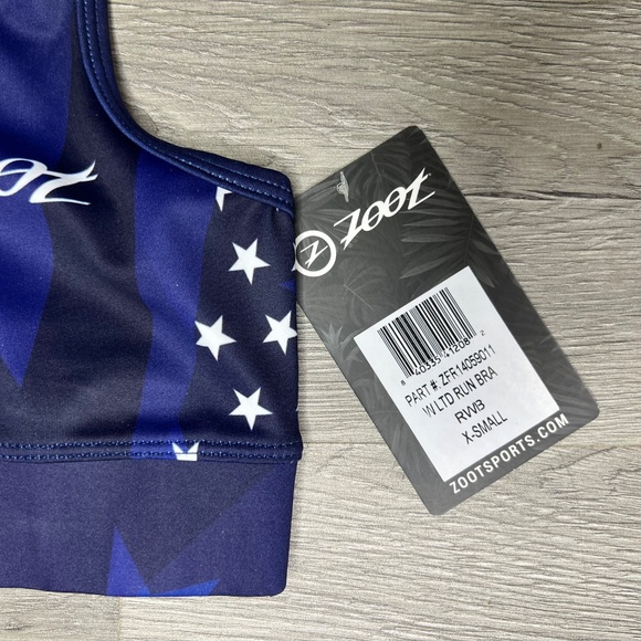 ZOOT Womens Ltd Run Bra RWB USA Red White Blue American Flag Sports Bra Size XS - Picture 12 of 12